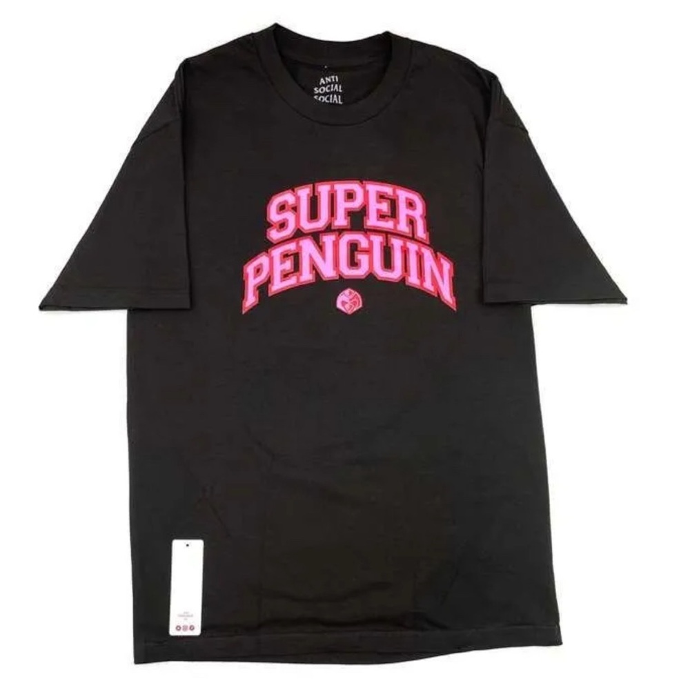 Anti Social Social Club Black and Pink Short Sleeve Tee